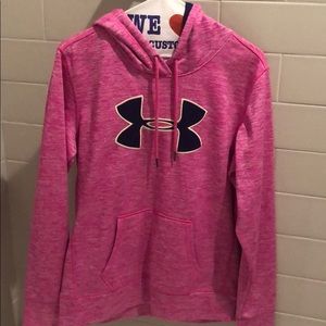 hot pink under armor hoodie